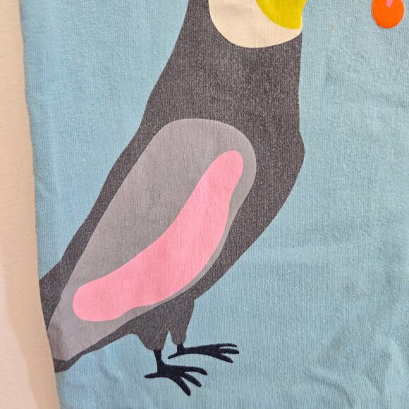 Mini Boden Cockatiel Applique Short Sleeve T-Shirt Blue Pink Girls 3-4Y - Picture 5 of 10